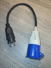 CEE Adapter Camping Kupplung Auf Schuko Stecker 50cm Lang. 3 Polig IP44