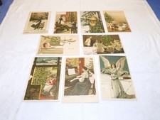 9 alte Glückwunschkarten um 1900, Weihnachten, Künstler-AK, Alfred Mailick