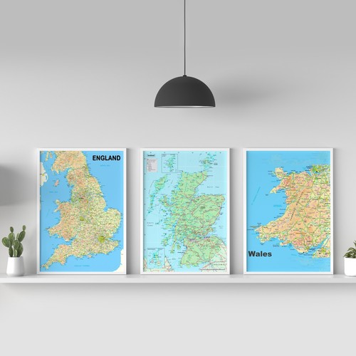 Karte von england wales - von,