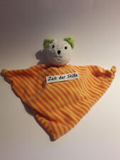 ? Schmusetuch Kuscheltuch Bär Teddy Teddybär selbstgemacht orange gelb gestreift