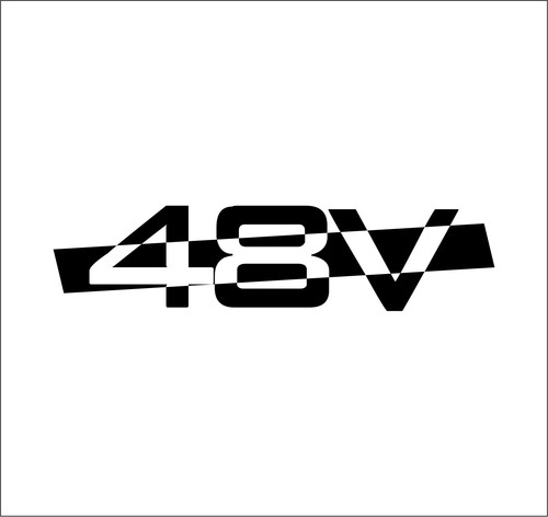 48v volt elektro aufkleber - 48v,