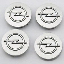 4x 65mm Opel Nabendeckel Felgendeckel Nabenkappen Grau Nabenabdeckung Radkappen