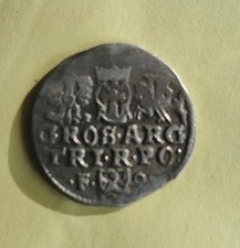 Dreigröscher Trojak 1599 Sigismund III. rare Original Münze Polen Fraustadt