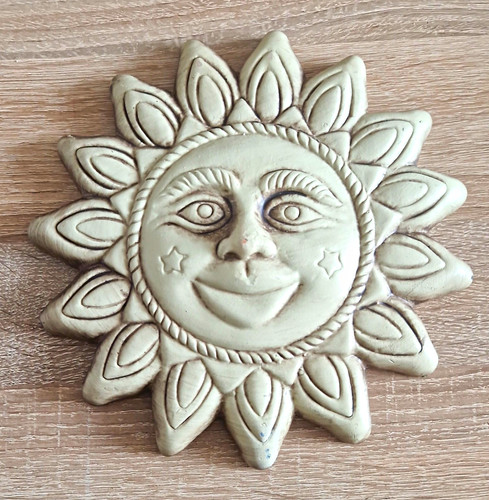 Keramik sonne wanddeko mit - sonne,