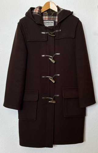 Dunkelbrauner dufflecoat für - dunkelbrauner,