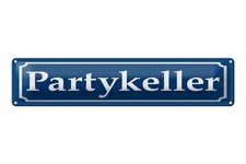 Blechschild 46x10cm Partykeller Deko Schild