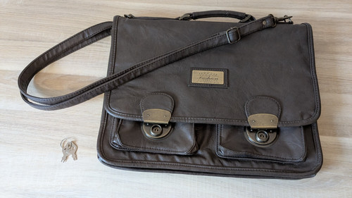 Aktentasche leder braun - leder,