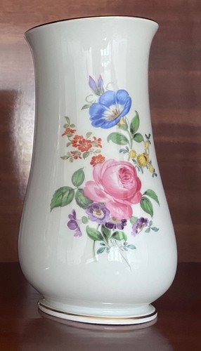 Meissen vase bunte blume rose - meissen, blume,