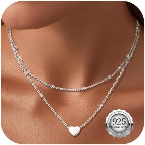 Herzkette halskette silber 925 - herzkette,