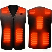 5 7 26 Zonen USB Beheizbare Weste Heizweste Beheizte Heizjacke Wärmeweste Vest