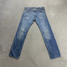 DIESEL Herren Jeans Hose POIAK W33 L34 Regular Slim Tapered 9611 Blau Denim