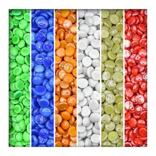 500 g opake Glasnuggets Glassteine Muggelsteine Mosaik 17-19 mm (19,80 EUR/kg)