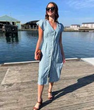 Ex Nxt Shirtkleid Damen blau