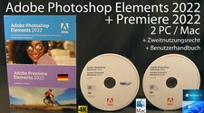 Adobe Photoshop Elements 2022 + Premiere 2022 Vollversion Box + DVD Win/Mac NEU