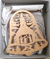 Beleuchtetes Fensterbild Fensterschmuck - Glocke mit Kurrende - Holz Erzgebirge