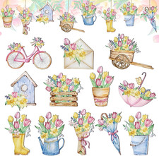 12 Stück Frühling Blumen