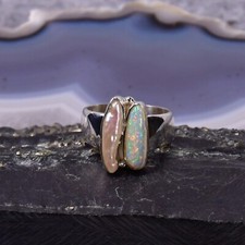 Edelopal Ring, 925er Silber