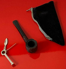 Sammler-Pfeifen Blu Star 14 cm x 4 cm Pfeife Braun 70-er Jahre Besteck Pfeifenst