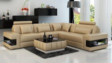 Ledersofa Couch Wohnlandschaft