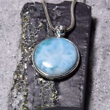 Larimar Anhänger, 925er Silber, Edelsteinanhänger (13978), mit Mondstein