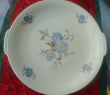 DDR - Tortenteller aus Omas Zeiten, Porzellan, Blumenmotiv