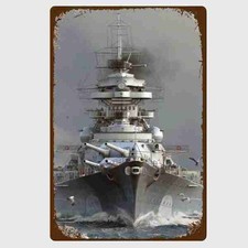 Blechschild WW2 Schlachtschiff