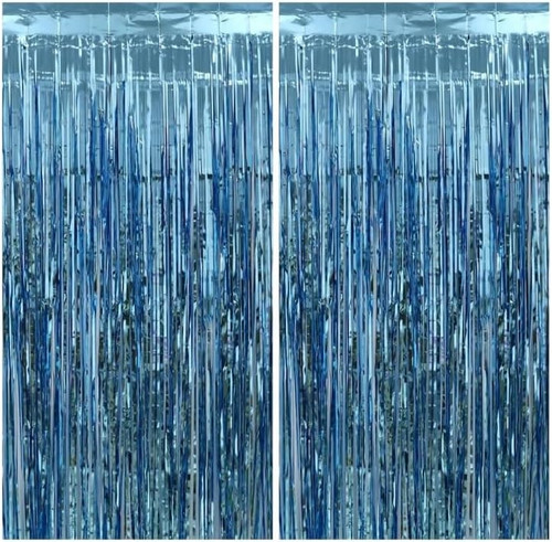 Blauer lametta vorhang - blauer, 4er