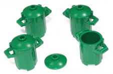 LEGO - 4 Mülleimer mit Deckel