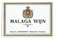 Vintage Weinetikett Malaga