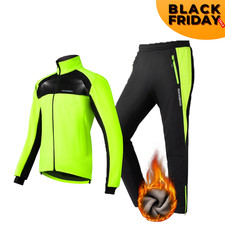 ROCKBROS Fahrrad Jacke/Hose Winter Thermo Hohe Sichtbarkeit & Winddicht Outdoor