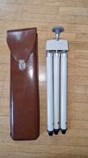 Reisestativ Monaco 700 Vintage Stativ Tripod Messingbeine einschl. Ledertasche
