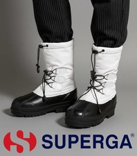 NP~150€ Superga Alpina Schneestiefel 39 Retro Winterstiefel Gummi Textil weiß