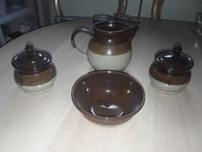 Keramik Geschirr Set Braun