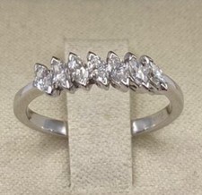 Ring band weißgold - 18kt., mit