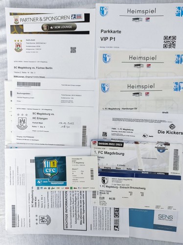 Eintrittskarten tickets 1 - 23, eintrittskarten/tickets