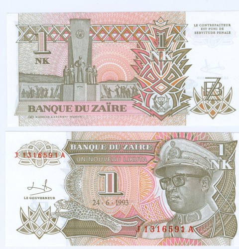 Zaire nouveaux mikuta - 1, 1993