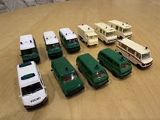 Wiking Herpa Roco Rietze 1:87 Konvolut, Polizei Rettungswagen,11 Stück,gebraucht