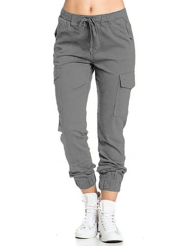 Damen stretch cargohose - stretch,
