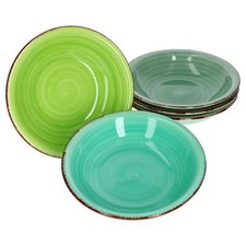 6er set suppenteller - suppenteller, green