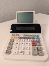 Sharp EL-1501  Tischrechner mit Tippstreifen auf Display. Taschenrechner 