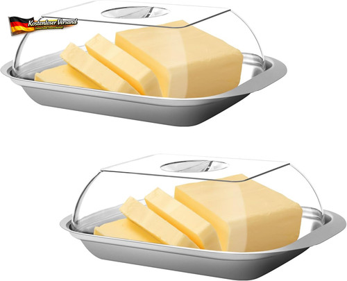 Butterdose edelstahl mit - edelstahl,