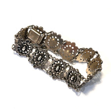 Antik BAS Blachian Antikschmuck 925 er Silber Armband Trachtenschmuck 18,5 cm