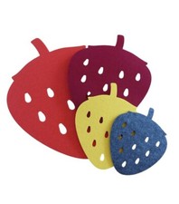 Filz Untersetzer Erdbeere