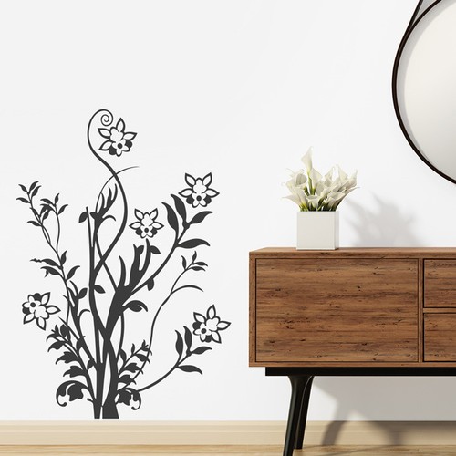 Wandtattoo blumenranke mit - ,