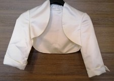 Braut Bolero Jacke Hochzeit Gr 38/40 Ivory Elfenbein 