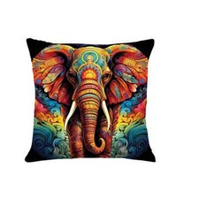Kissenbezug Kissenhülle Elefant Bollywood Boho Reißverschluss 45x45cm Neu