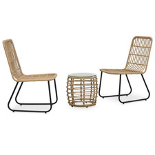 Bistro set eiche rattan - bistro,