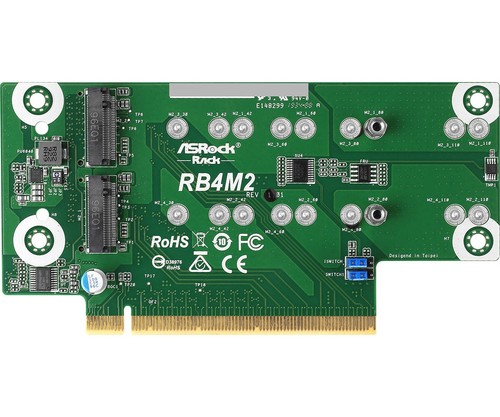 Asrock rb4m2 m2 nvme - 4x,