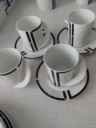 3xkaffeetasse mit untertasse - mit,