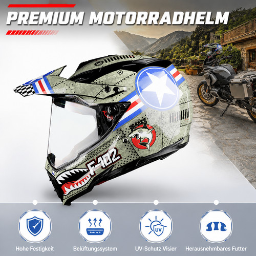 Shark f102 racing jethelm - shark, de+